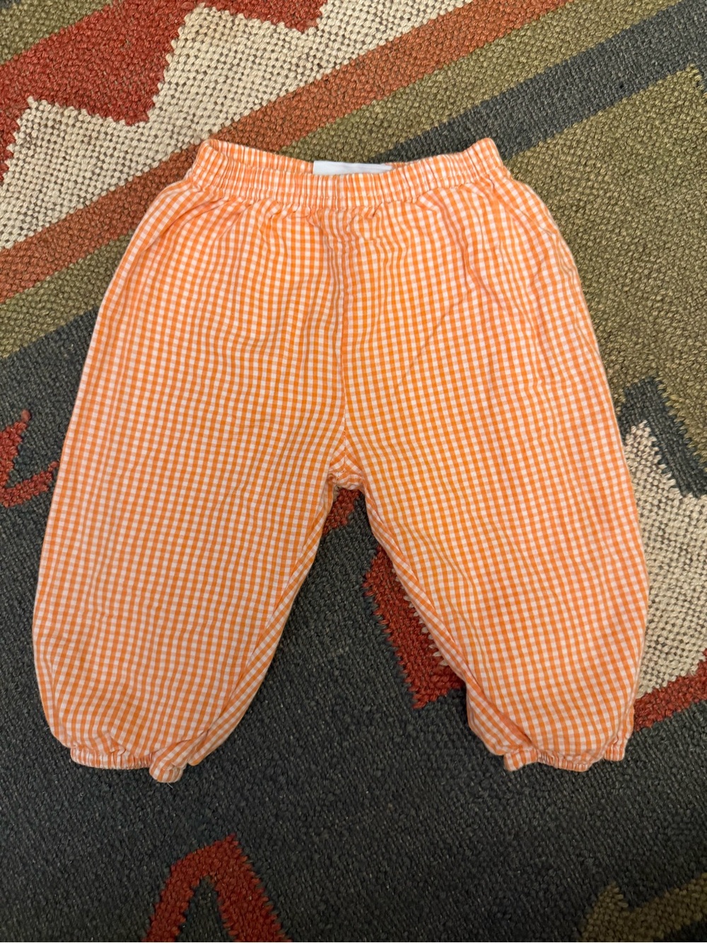 Jellybean Orange Gingham Pants